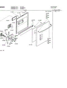 02 - Door Assembly parts for Bosch Dishwasher SHX33A02 UC/14 (FD 8211-) from AppliancePartsPros.com