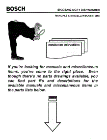 07 - Manuals & Miscellaneous Items parts for Bosch Dishwasher SHX33A02 UC/14 (FD 8211-) from AppliancePartsPros.com