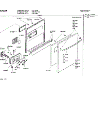 02 - Door Assembly parts for Bosch Dishwasher SHX33A05 UC/14 (FD 8211-) from AppliancePartsPros.com