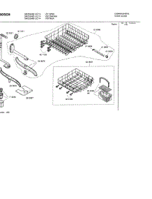 06 - Racks parts for Bosch Dishwasher SHX33A05 UC/14 (FD 8211-) from AppliancePartsPros.com