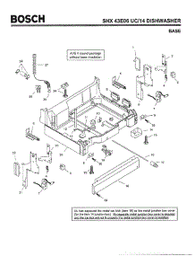 05 - Base parts for Bosch Dishwasher SHX43E06 UC/14 (FD 8211-) from AppliancePartsPros.com