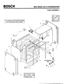 03 - Tank Assembly parts for Bosch Dishwasher SHX46A02 UC/14 (FD 8211-) from AppliancePartsPros.com