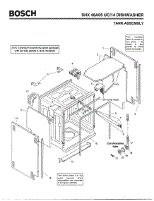 03 - Tank Assembly parts for Bosch Dishwasher SHX46A05 UC/14 (FD 8211-) from AppliancePartsPros.com