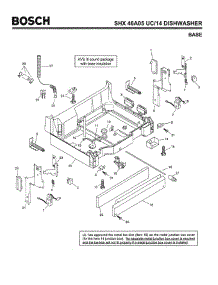 05 - Base parts for Bosch Dishwasher SHX46A05 UC/14 (FD 8211-) from AppliancePartsPros.com