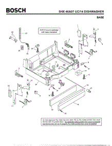 05 - Base parts for Bosch Dishwasher SHX46A07 UC/14 (FD 8211-) from AppliancePartsPros.com