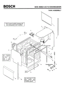 03 - Tank Assembly parts for Bosch Dishwasher SHX46B02 UC/14 (FD 8211-) from AppliancePartsPros.com