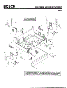 05 - Base parts for Bosch Dishwasher SHX46B02 UC/14 (FD 8211-) from AppliancePartsPros.com