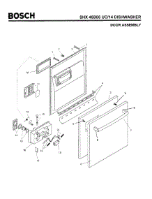 02 - Door Assembly parts for Bosch Dishwasher SHX46B06 UC/14 (FD 8211-) from AppliancePartsPros.com
