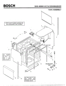 03 - Tank Assembly parts for Bosch Dishwasher SHX46B06 UC/14 (FD 8211-) from AppliancePartsPros.com
