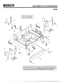 05 - Base parts for Bosch Dishwasher SHX46B06 UC/14 (FD 8211-) from AppliancePartsPros.com