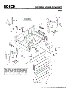 05 - Base parts for Bosch Dishwasher SHX56B02 UC/14 (FD 8211-) from AppliancePartsPros.com