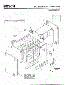 03 - Tank Assembly parts for Bosch Dishwasher SHX56B05 UC/14 (FD 8211-) from AppliancePartsPros.com
