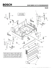 05 - Base parts for Bosch Dishwasher SHX56B05 UC/14 (FD 8211-) from AppliancePartsPros.com