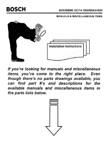 07 - Manuals & Miscellaneous Items parts for Bosch Dishwasher SHX56B06 UC/14 (FD 8211-) from AppliancePartsPros.com