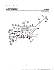 04 - Gas Components parts for Thermador SGSX456ZS from AppliancePartsPros.com