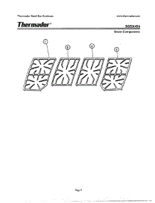 08 - Grate Components parts for Thermador SGSX456ZS from AppliancePartsPros.com