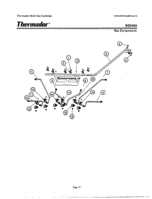 12 - Gas Components parts for Thermador SGS456ZS from AppliancePartsPros.com
