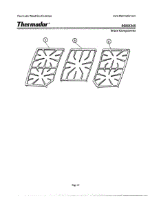 22 - Grate Components parts for Thermador SGSX365ZB from AppliancePartsPros.com