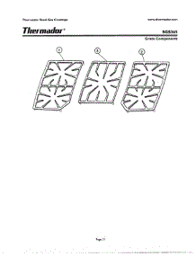 30 - Grate Components parts for Thermador SGS365ZB from AppliancePartsPros.com