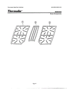 38 - Grate Components parts for Thermador SGSX304ZB from AppliancePartsPros.com
