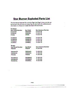 03 - Star Burner Parts List parts for Thermador Cooktop PCS366 from AppliancePartsPros.com