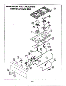 04 - Star Burner Diagram parts for Thermador Cooktop PCS366 from AppliancePartsPros.com
