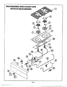 04 - Star Burner Diagram parts for Thermador Cooktop PCS484GG from AppliancePartsPros.com