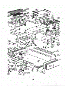 18 - Burner Box parts for Thermador Cooktop PCS484GG from AppliancePartsPros.com