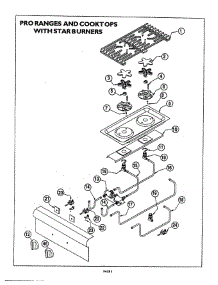 04 - Star Burner Diagram parts for Thermador Cooktop PCS484WK from AppliancePartsPros.com