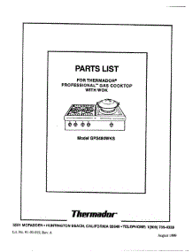 07 - Cover parts for Thermador Cooktop PCS484WK from AppliancePartsPros.com