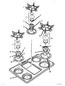 03 - Burners parts for Thermador Range GSC30CVWH from AppliancePartsPros.com