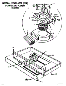 06 - Integral Ventilator parts for Thermador Range ESC30CVB from AppliancePartsPros.com