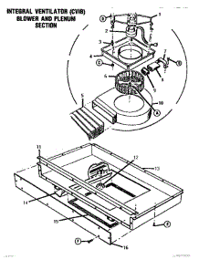 07 - Integral Ventilator parts for Thermador Range ESC30CVB-01 from AppliancePartsPros.com