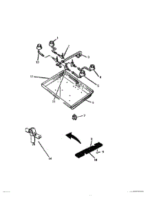 02 - Burner parts for Thermador Cooktop GTH30LP from AppliancePartsPros.com