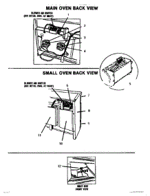 09 - Ovens - Back Views parts for Thermador Range GCR486GD from AppliancePartsPros.com