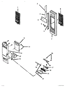 05 - Touch Control Door parts for Thermador Range MB245 from AppliancePartsPros.com
