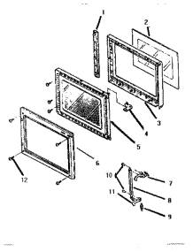 06 - Food Compartment Door parts for Thermador Range MB245 from AppliancePartsPros.com