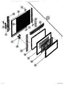 04 - Door Assembly parts for Thermador Microwave MC25 from AppliancePartsPros.com