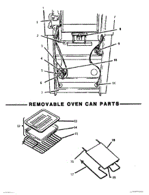 14 - Rear View & Removable Oven Can parts for Thermador Range MCB265 from AppliancePartsPros.com