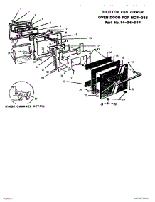 15 - Shutterless Lower Oven Door parts for Thermador Range MCB265 from AppliancePartsPros.com