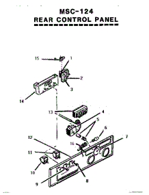 04 - Rear Control Panel parts for Thermador Range MSC-124 from AppliancePartsPros.com