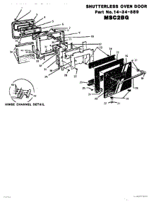 07 - Shutterless Oven Door parts for Thermador Range MSC-224 from AppliancePartsPros.com