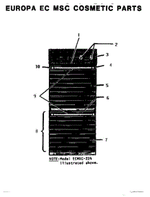 08 - Cosmetics parts for Thermador Range MSC-124 from AppliancePartsPros.com