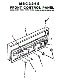 05 - Front Control Panel parts for Thermador Range MSC224S from AppliancePartsPros.com