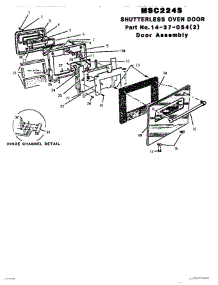 08 - Shutterless Oven Door parts for Thermador Range MSC224S from AppliancePartsPros.com