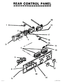 04 - Rear Control Panel parts for Thermador Range MSC224WC from AppliancePartsPros.com