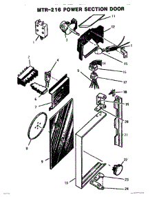 04 - Power Section Door parts for Thermador Microwave MTR-216 from AppliancePartsPros.com