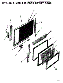 05 - Food Cavity Door parts for Thermador Microwave MTR-36 from AppliancePartsPros.com