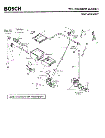 04 - Pump Assembly parts for Bosch WFL2060 UC/01 (FD 8201-) from AppliancePartsPros.com