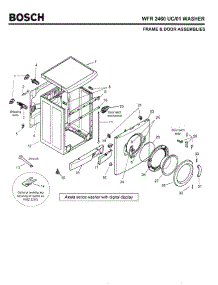02 - Frame & Door Assemblies parts for Bosch WFR2460 UC/01 (FD 8201-) from AppliancePartsPros.com